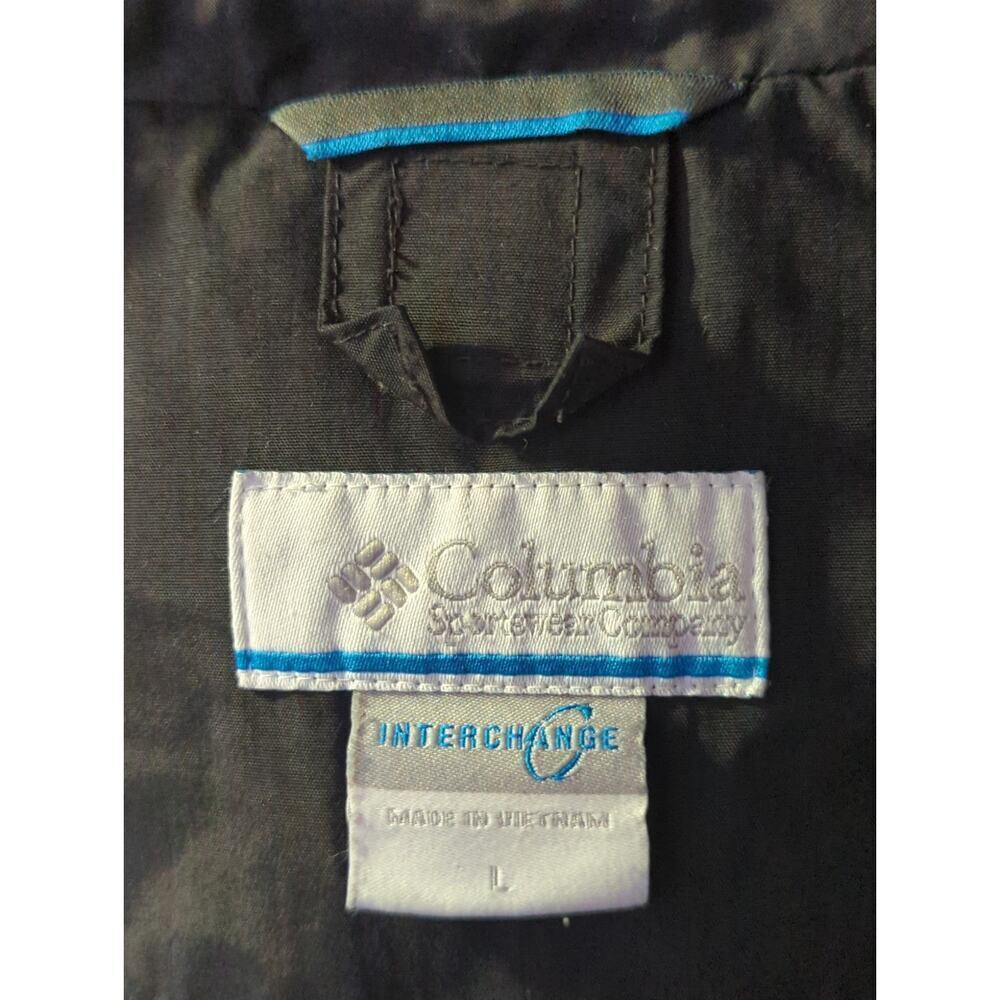 Columbia Coat Woman's Large Black‎ White Interchange Hooded Omni-Shield Nylon - Picture 9 of 14